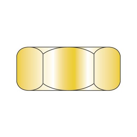 Newport Fasteners Hex Nut, 3/4"-10, Steel, Grade 2, Zinc Yellow, 41/64 in Ht, 400 PK NB321350B-400